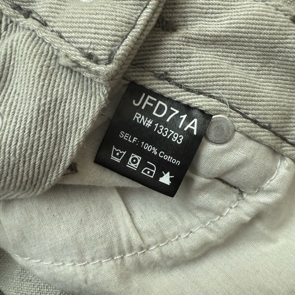 POL overall skirt distressed gray denim ripped torn mini jean overalls S small - Picture 12 of 16